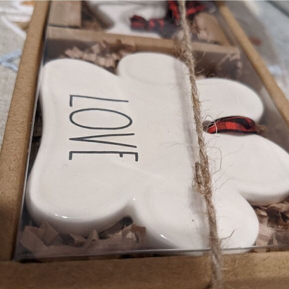 Rae DUNN By magenta kitty love ornaments set of 3 pcs NEW - Picture 4 of 6